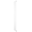 Radiatore piatto a colonna singola verticale, 1800 x 280 mm, finitura bianca liscia, design moderno e minimalista, ideale per ambienti eleganti