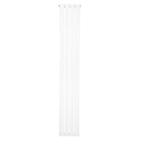 Radiatore piatto a colonna singola verticale, 1800 x 280 mm, finitura bianca liscia con linee eleganti e moderne