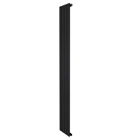 Radiatore verticale a colonna singola, 1800 x 280 mm, finitura nera opaca, design moderno e lineare, ideale per spazi contemporanei