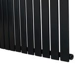 Radiatore verticale a colonna singola, 1800 x 280 mm, finitura nera opaca, design elegante e linee pulite per riscaldamento moderno