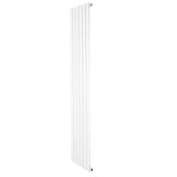 Radiatore piatto a colonna singola verticale, 1800 x 420 mm, finitura bianca liscia e linee moderne, ideale per spazi eleganti