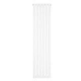 Radiatore piatto a colonna singola verticale, 1800 x 420 mm, finitura bianca lucida, design elegante e moderno, ideale per ambienti contemporanei