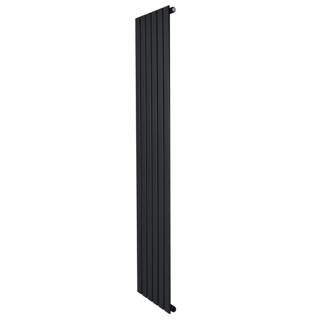 Radiatore verticale a colonna singola, 1800 x 420 mm, finitura nera opaca, design elegante e lineare, ideale per spazi moderni