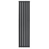 Radiatore piatto a colonna singola verticale, 1800 x 420 mm, finitura nera opaca, design elegante e moderno, ideale per spazi contemporanei