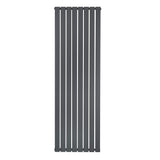 Radiatore piatto a colonna verticale 1800 x 560 mm in antracite, con finitura liscia e design elegante a lamelle sottili
