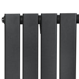 Radiatore piatto a colonna singola verticale 1800 x 560 mm, finitura antracite, con superficie liscia e design moderno e minimalista
