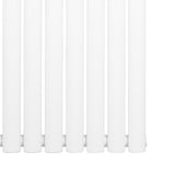 Radiatore Ovale a Colonna Singola Orizzontale 600 x 1440 mm Bianco