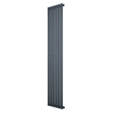 Radiatore ovale a colonna singola verticale 1800 x 360 mm in antracite, con finitura liscia e design moderno, ideale per riscaldare gli ambienti