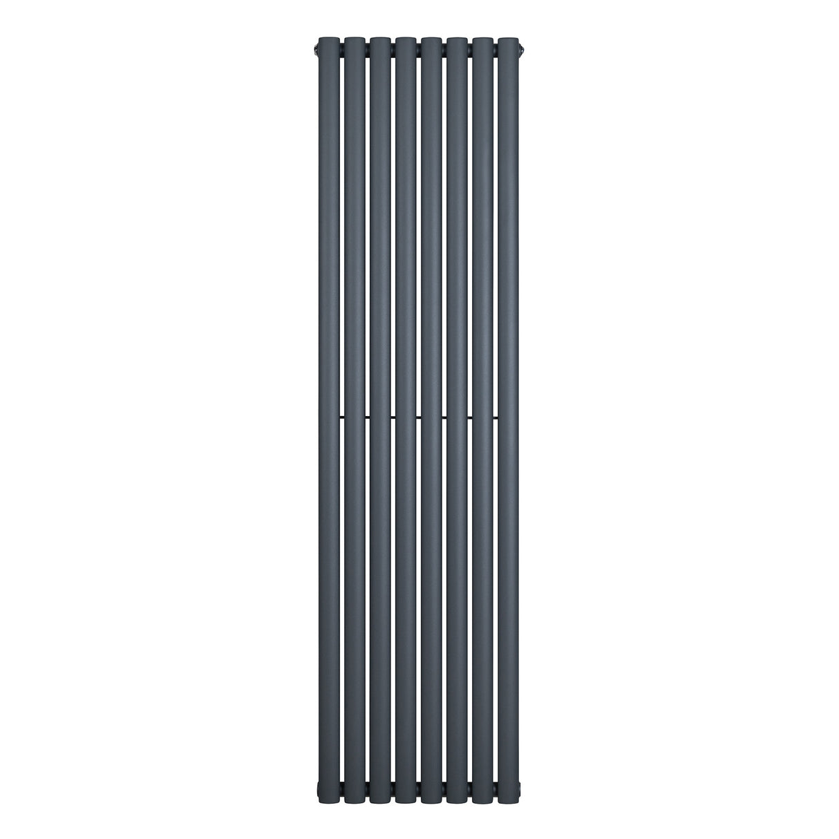 Radiatore verticale ovale a colonna singola, 1800 x 480 mm, colore antracite, con finitura liscia e design moderno ed elegante