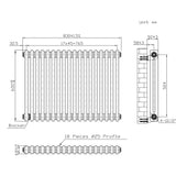 Radiatore Tradizionale 2 Colonne - 600 x 830 mm - Metallo Grezzo