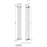 Radiatore Tradizionale 2 Colonne - 1500 x 200 mm - Metallo Grezzo