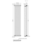 Radiatore Tradizionale 2 Colonne - 1800 x 380 mm - Metallo Grezzo