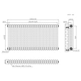 Radiatore Tradizionale 3 Colonne - 600 x 1190 mm - Metallo Grezzo
