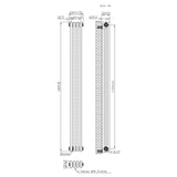 Radiatore Tradizionale 3 Colonne - 1800 x 200 mm - Metallo Grezzo