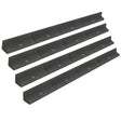 Bordura giardino flessibile grigia in materiale resistente, lunga 4 metri e alta 1,2 metri, con superficie liscia e design modulare