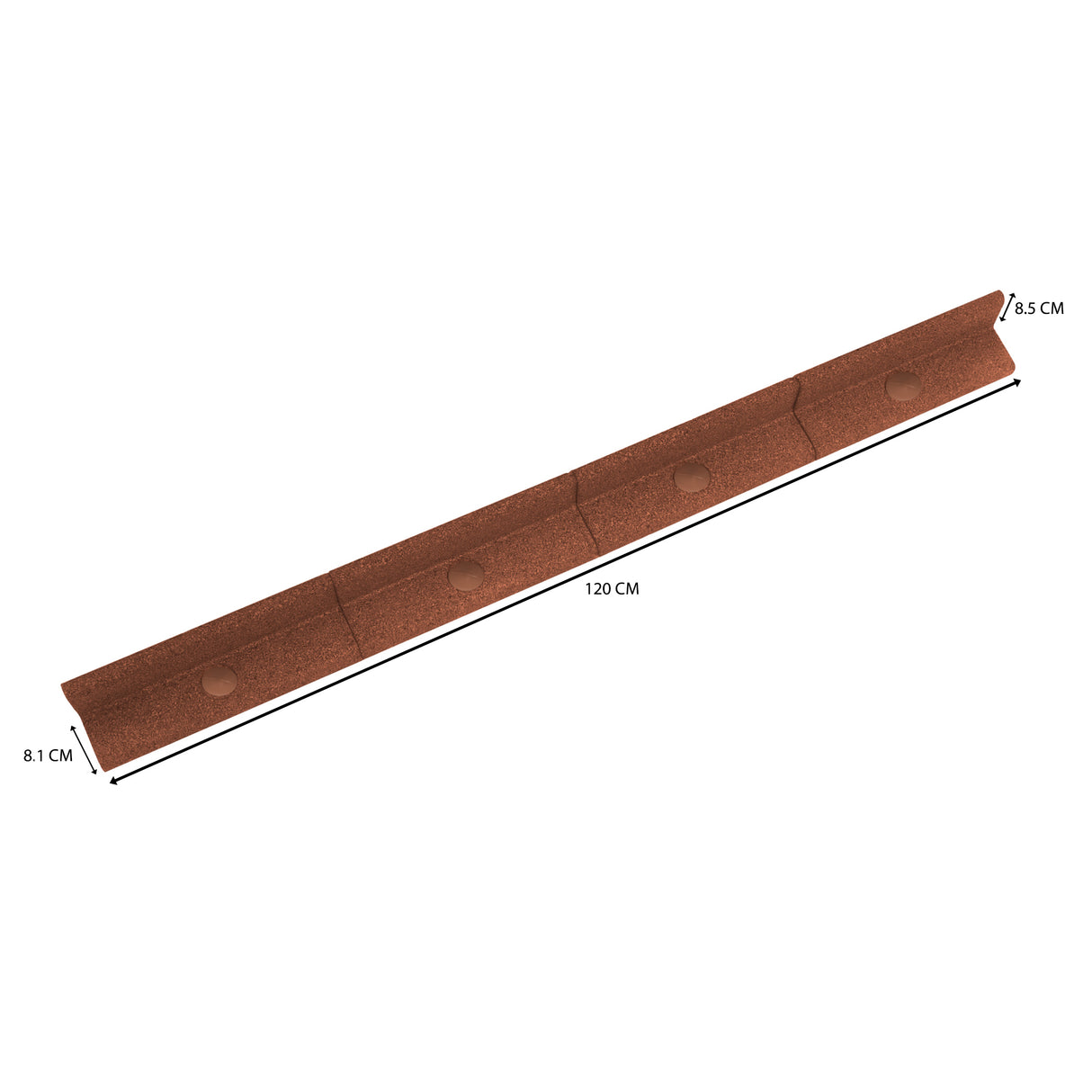 Bordura Giardino Flessibile 6 x 1,2 m - Terracotta