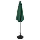 Ombrellone LED Inclinabile 2,7m Verde con Base e Luci Solari
