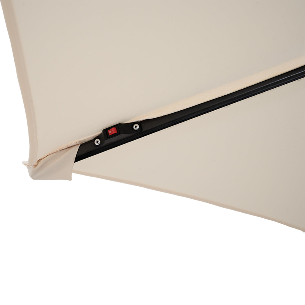 Ombrellone Decentrato LED 3m Cream con Base a Ventaglio 2 Pesi