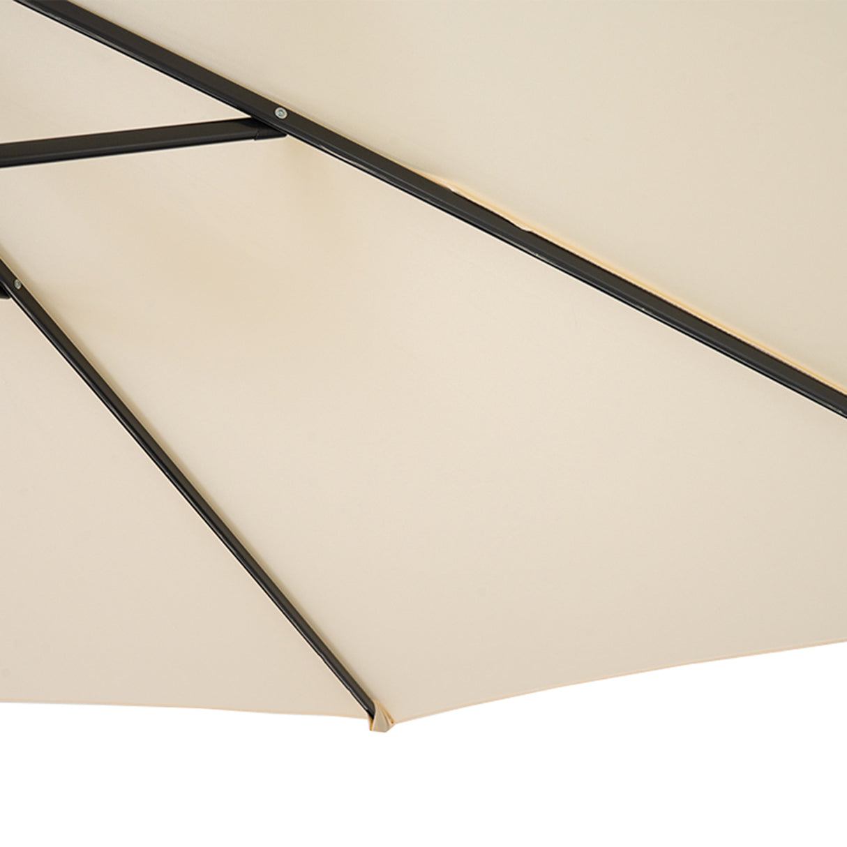 Ombrellone Decentrato 3m Cream con Base a Ventaglio 4 Pesi