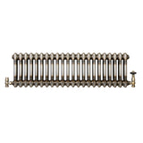 Radiatore Tradizionale a 2 Colonne con Valvole - 300 x 1010 mm - Metallo Grezzo