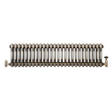 Radiatore Tradizionale a 2 Colonne con Valvole - 300 x 1190 mm - Metallo Grezzo