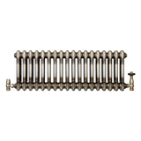 Radiatore Tradizionale a 2 Colonne con Valvole - 600 x 830 mm - Metallo Grezzo