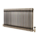 Radiatore Tradizionale a 2 Colonne con Valvole - 600 x 1190 mm - Metallo Grezzo