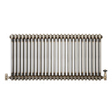 Radiatore Tradizionale a 2 Colonne con Valvole - 600 x 1190 mm - Metallo Grezzo
