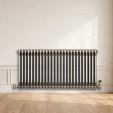 Radiatore Tradizionale a 2 Colonne con Valvole - 600 x 1190 mm - Metallo Grezzo