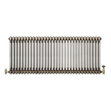 Radiatore Tradizionale a 2 Colonne con Valvole - 600 x 1460 mm - Metallo Grezzo