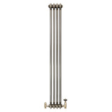 Radiatore Tradizionale a 2 Colonne con Valvole - 1500 x 200 mm - Metallo Grezzo