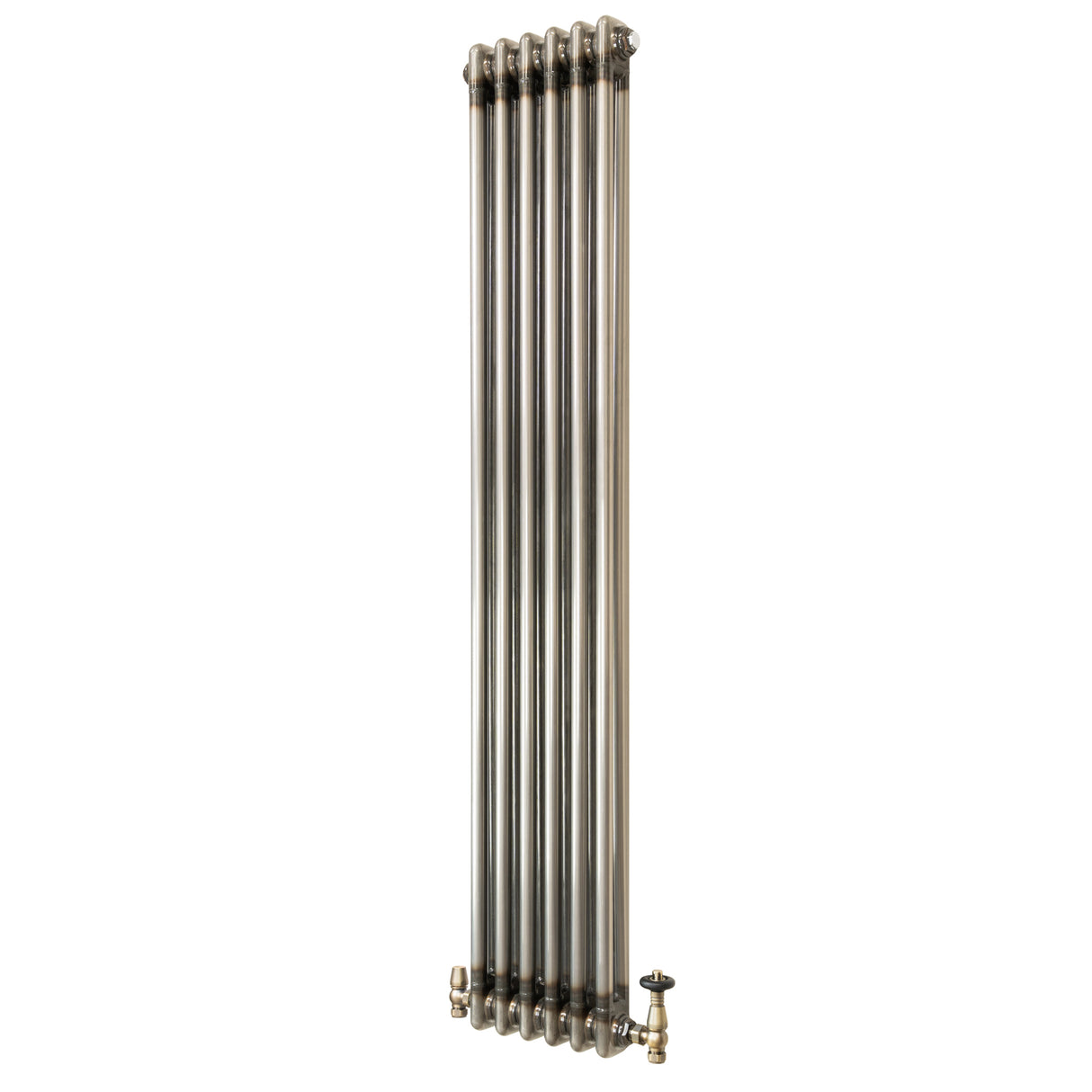 Radiatore Tradizionale a 2 Colonne con Valvole - 1500 x 290 mm - Metallo Grezzo