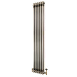 Radiatore Tradizionale a 2 Colonne con Valvole - 1500 x 290 mm - Metallo Grezzo