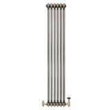 Radiatore Tradizionale a 2 Colonne con Valvole - 1500 x 290 mm - Metallo Grezzo