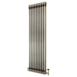 Radiatore Tradizionale a 2 Colonne con Valvole - 1500 x 470 mm - Metallo Grezzo