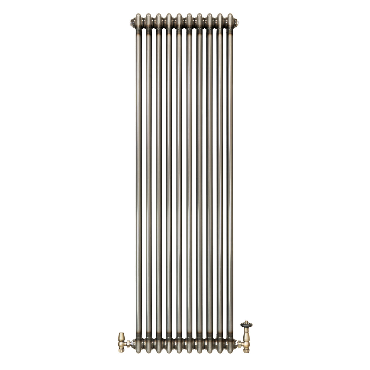 Radiatore Tradizionale a 2 Colonne con Valvole - 1500 x 470 mm - Metallo Grezzo