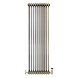Radiatore Tradizionale a 2 Colonne con Valvole - 1500 x 470 mm - Metallo Grezzo