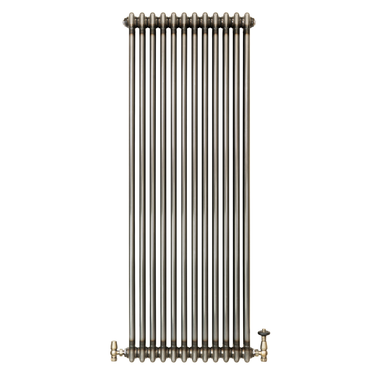 Radiatore Tradizionale a 2 Colonne con Valvole - 1500 x 560 mm - Metallo Grezzo