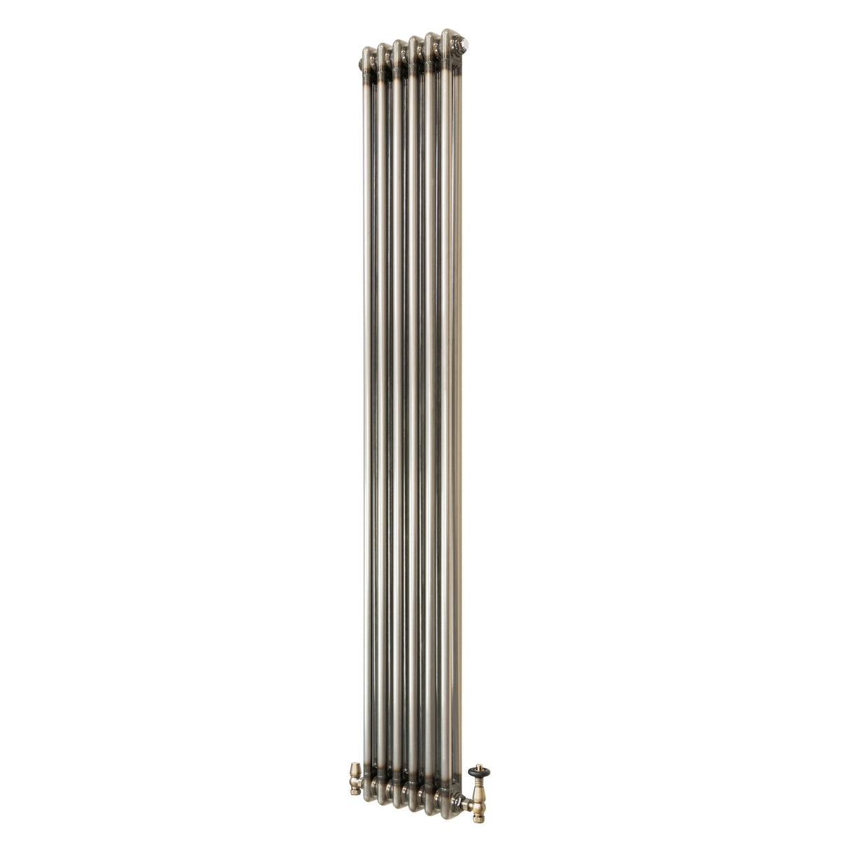 Radiatore Tradizionale a 2 Colonne con Valvole - 1800 x 290 mm - Metallo Grezzo
