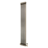 Radiatore Tradizionale a 2 Colonne con Valvole - 1800 x 290 mm - Metallo Grezzo