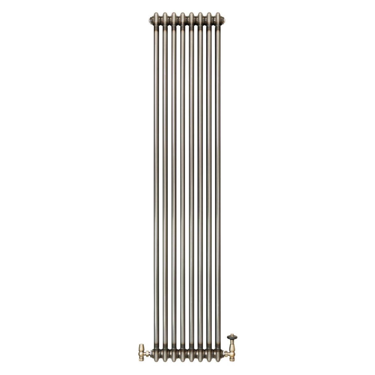 Radiatore Tradizionale a 2 Colonne con Valvole - 1800 x 380 mm - Metallo Grezzo
