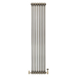 Radiatore Tradizionale a 2 Colonne con Valvole - 1800 x 380 mm - Metallo Grezzo