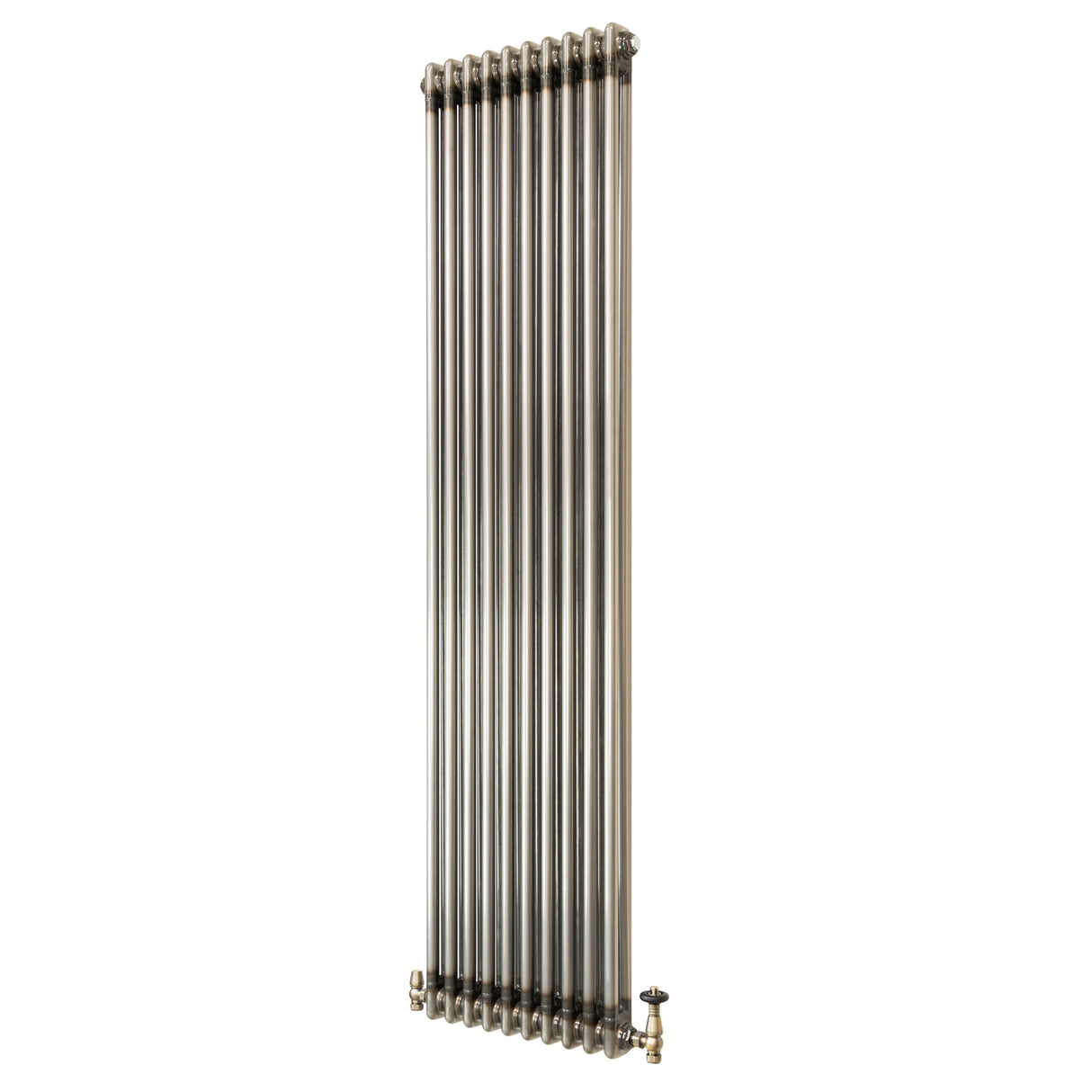 Radiatore Tradizionale a 2 Colonne con Valvole - 1800 x 470 mm - Metallo Grezzo