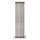 Radiatore Tradizionale a 2 Colonne con Valvole - 1800 x 470 mm - Metallo Grezzo