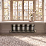Radiatore Tradizionale a 3 Colonne con Valvole - 300 x 830 mm - Metallo Grezzo