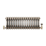 Radiatore Tradizionale a 3 Colonne con Valvole - 300 x 830 mm - Metallo Grezzo