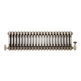 Radiatore Tradizionale a 3 Colonne con Valvole - 300 x 1010 mm - Metallo Grezzo