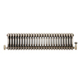 Radiatore Tradizionale a 3 Colonne con Valvole - 300 x 1190 mm - Metallo Grezzo