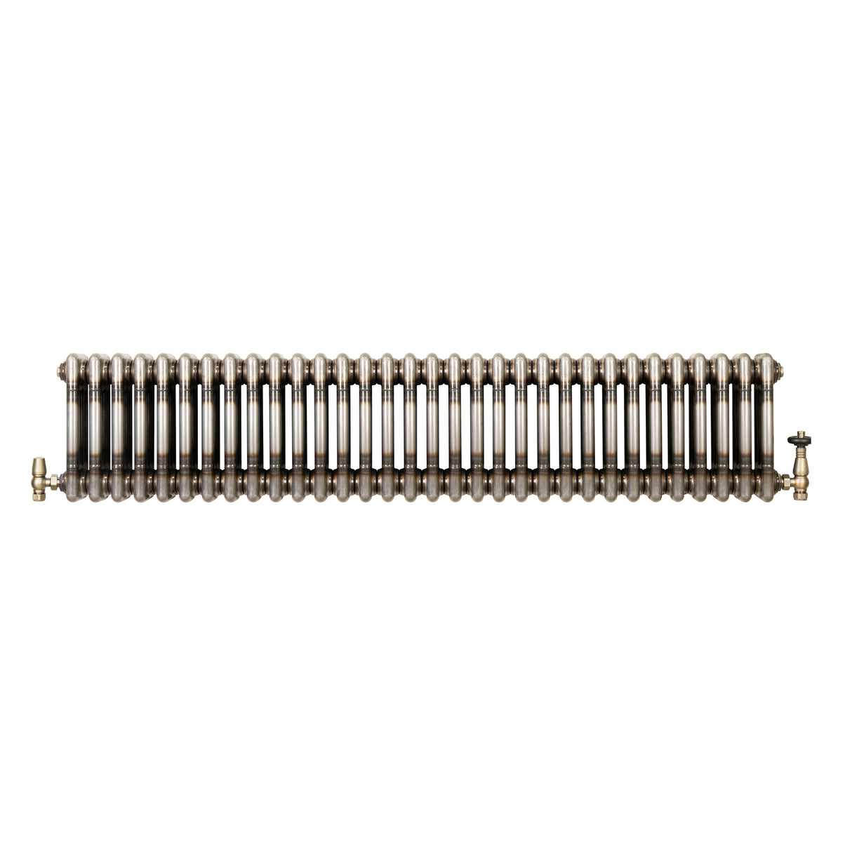 Radiatore Tradizionale a 3 Colonne con Valvole - 300 x 1460 mm - Metallo Grezzo