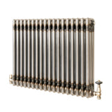 Radiatore Tradizionale a 3 Colonne con Valvole - 600 x 830 mm - Metallo Grezzo